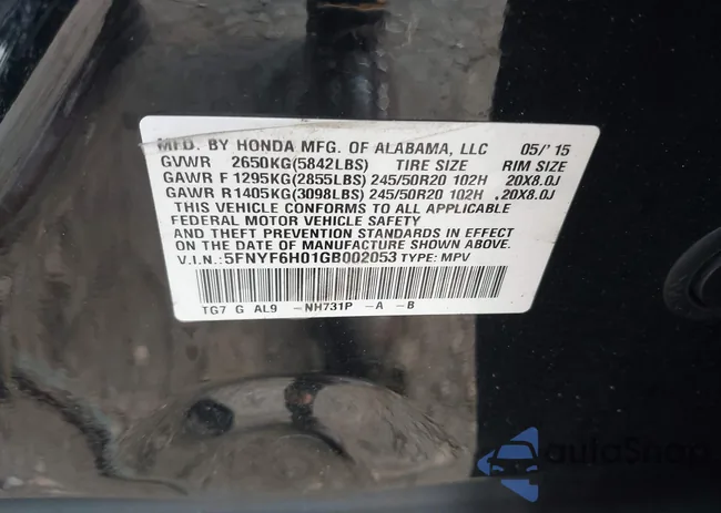 5FNYF6H01GB002053: 42633159