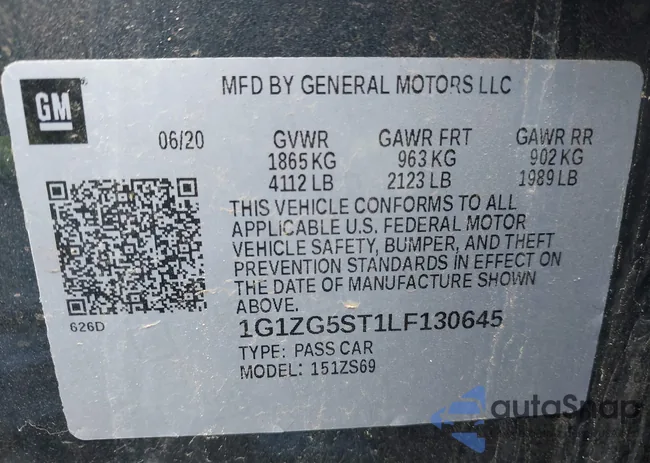 1G1ZG5ST1LF130645: 42633188