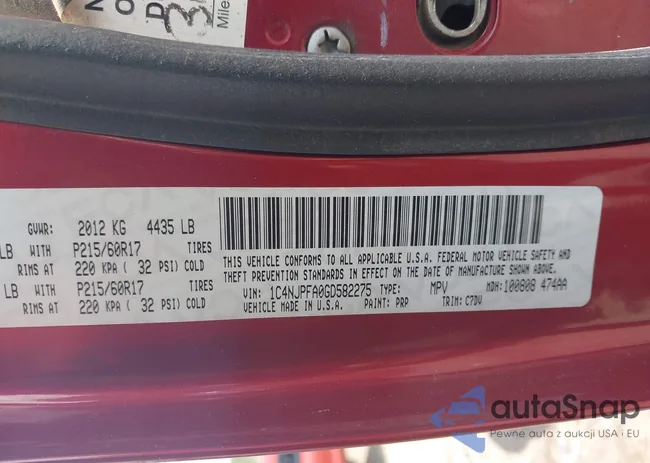 1C4NJPFA0GD582275: 42633220