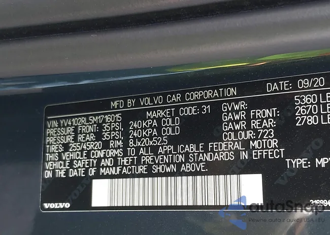 YV4102RL5M1716015: 42634434