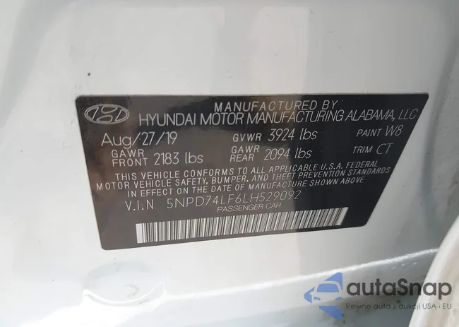 5NPD74LF6LH529092: 42634567