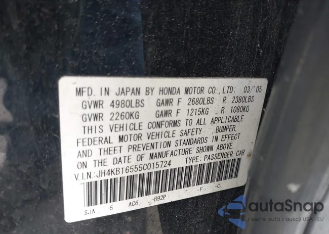 JH4KB16555C015724: 42634598