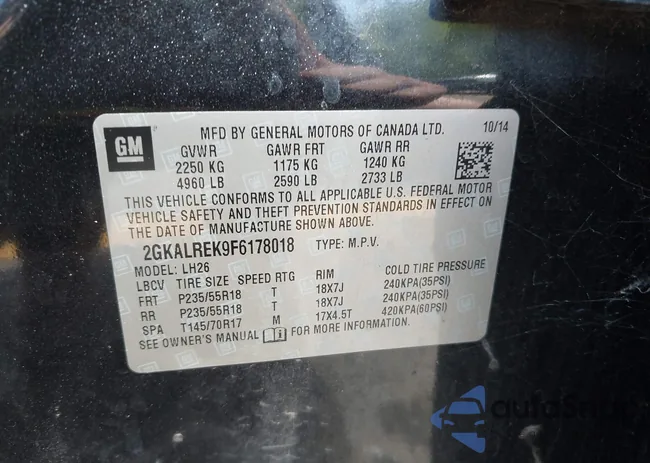 2GKALREK9F6178018: 42634623