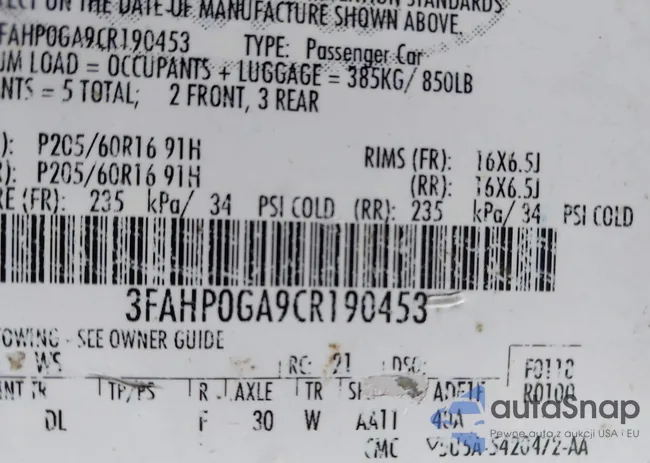 3FAHP0GA9CR190453: 42634780