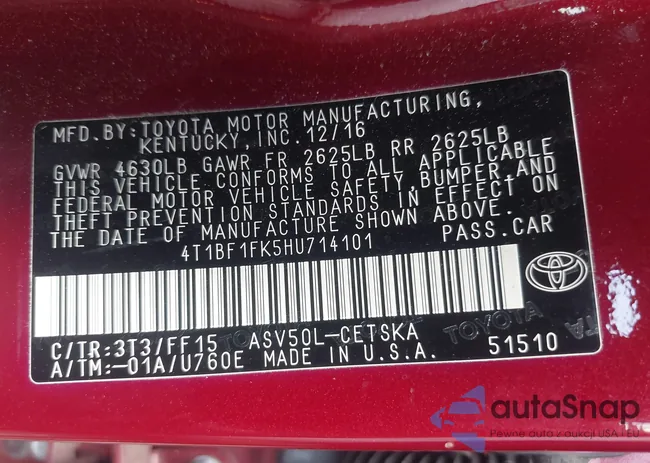 4T1BF1FK5HU714101: 42634871