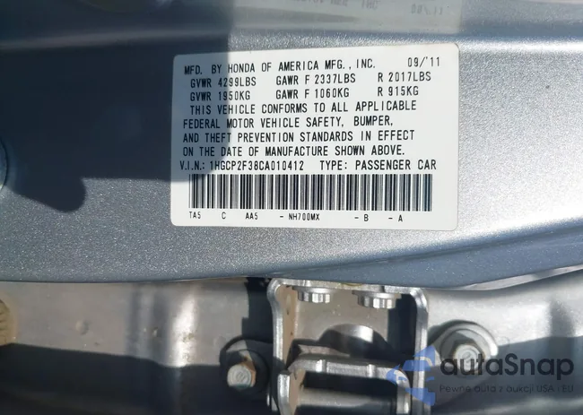 1HGCP2F38CA010412: 42633975