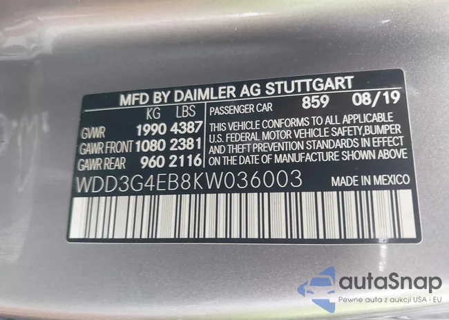 WDD3G4EB8KW036003: 42634056