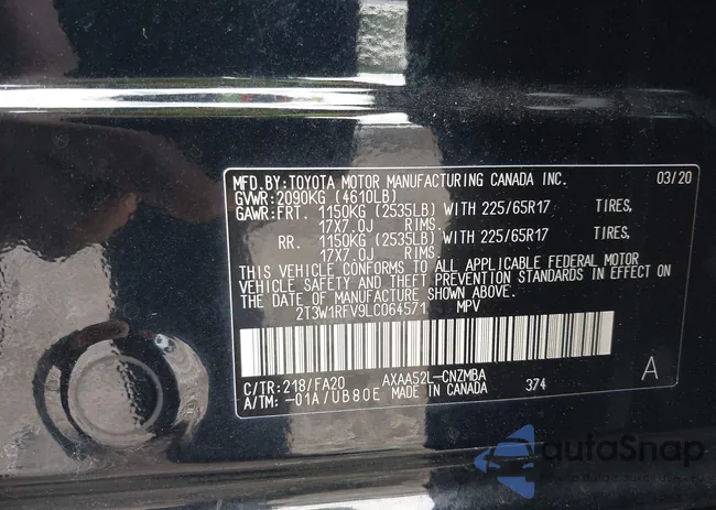 2T3W1RFV9LC064571: 42634082