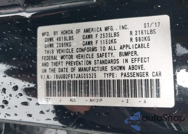 19UUB2F67JA005325: 42635937