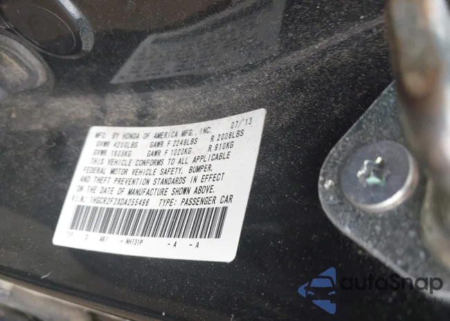 1HGCR2F3XDA255496: 42635098