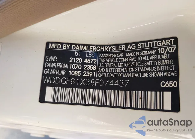 WDDGF81X38F074437: 42635110