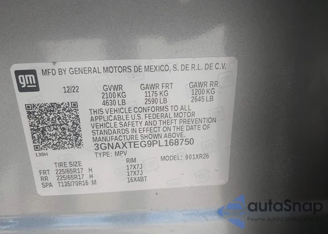 3GNAXTEG9PL168750: 42635283