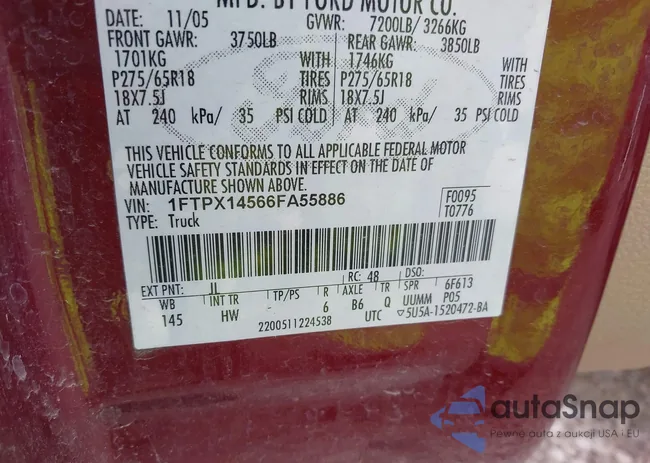 1FTPX14566FA55886: 42636382