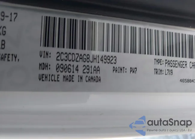 2C3CDZAG8JH149923: 42636477