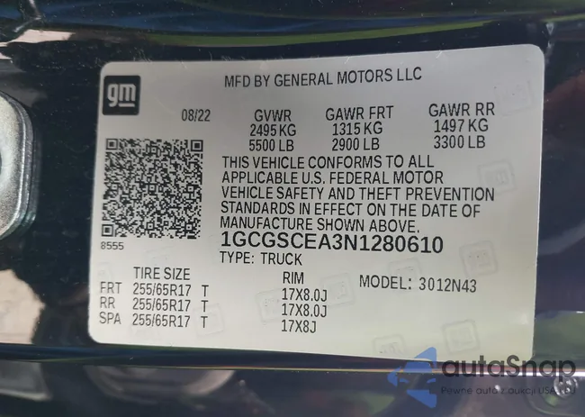 1GCGSCEA3N1280610: 42636717