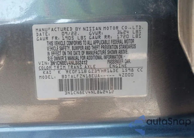 3N1CN8EV4NL862412: 42636764