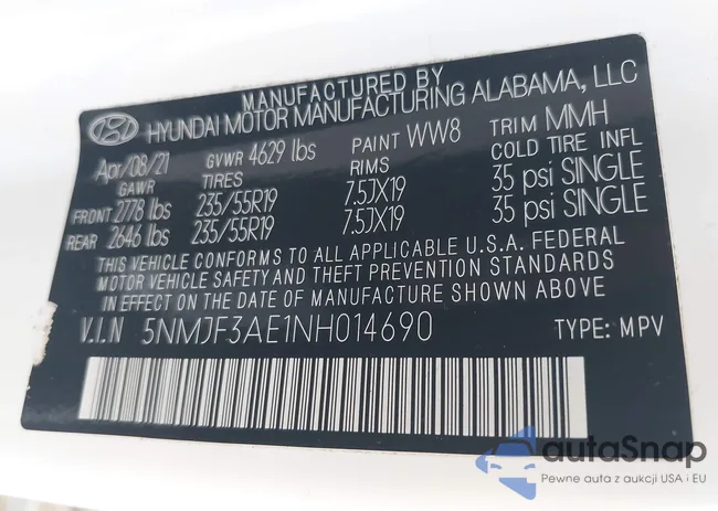 5NMJF3AE1NH014690: 42635990