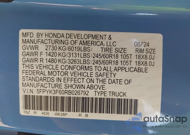 5FPYK3F60RB026792: 42636150