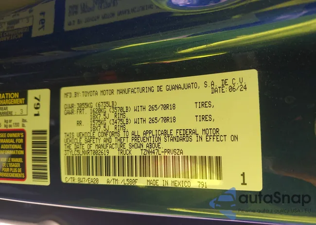 3TYLC5LNXRT002619: 42636301