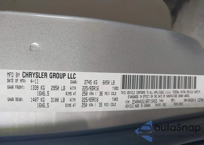 2D4RN4DG1BR715453: 42637480