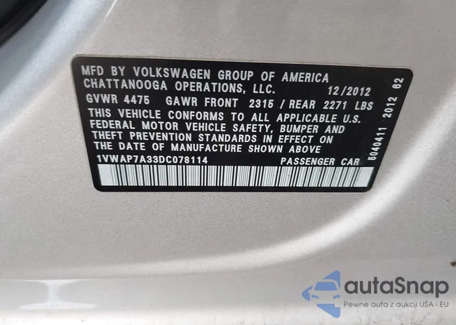 1VWAP7A33DC078114: 42637592