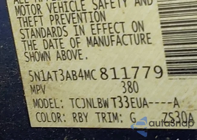 5N1AT3AB4MC811779: 42637628