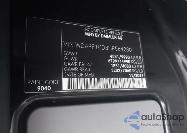 WDAPF1CD8HP564230: 42637642