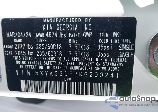 5XYK33DF2RG200241: 42637729