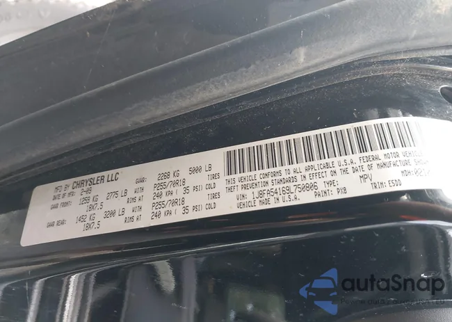 1J8FA54169L750806: 42637735