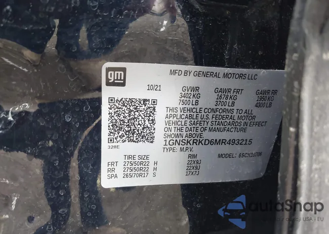 1GNSKRKD6MR493215: 42637936