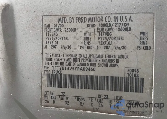 1FTYR14V5YPA89460: 42636985