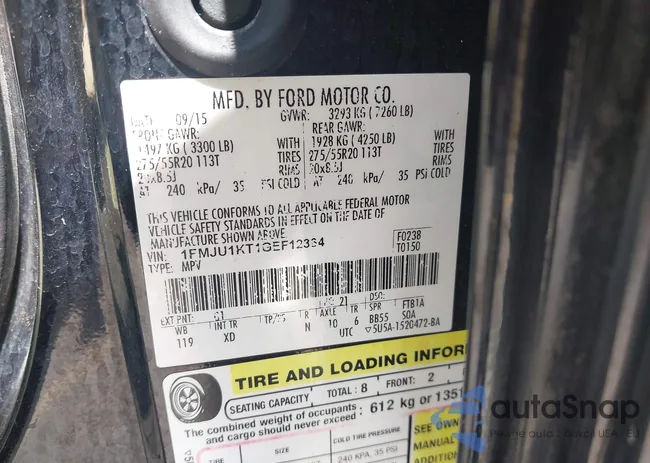 1FMJU1KT1GEF12364: 42636987