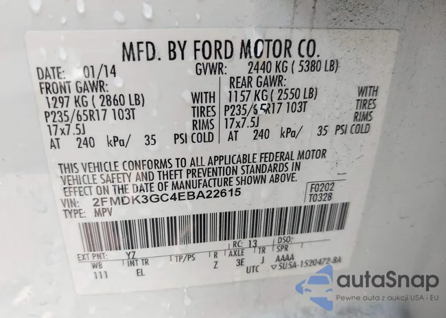 2FMDK3GC4EBA22615: 42637064