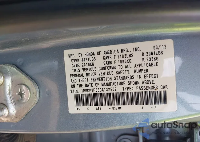 1HGCP2F83CA132509: 42637151