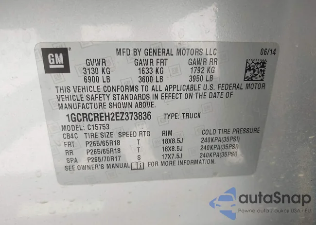 1GCRCREH2EZ37383: 42637163