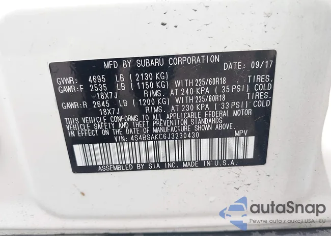 4S4BSAKC6J3230430: 42637268