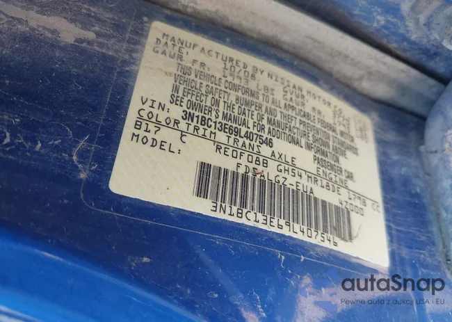 3N1BC13E69L407546: 42637307