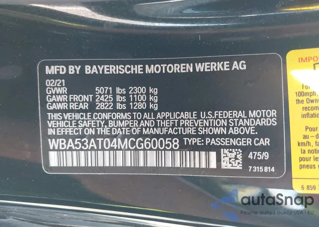 WBA53AT04MCG60058: 42638161