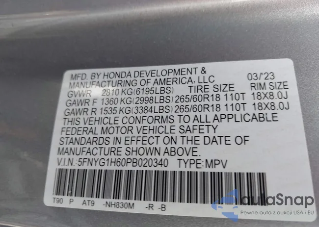 5FNYG1H60PB020340: 42638172