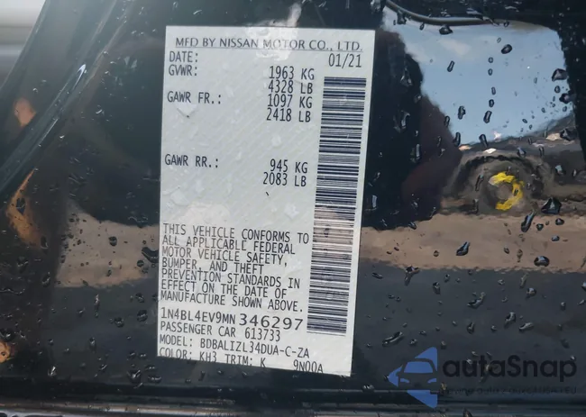 1N4BL4EV9MN346297: 42639848