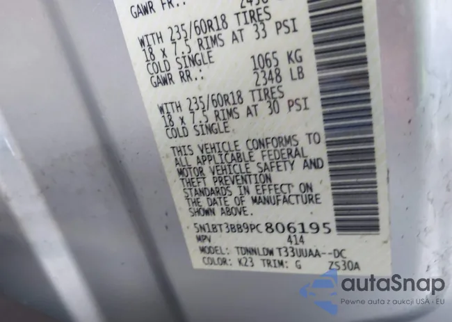 5N1BT3BB9PC806195: 42639284