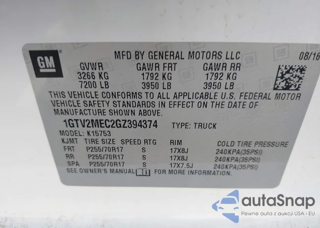 1GTV2MEC2GZ394374: 42639358