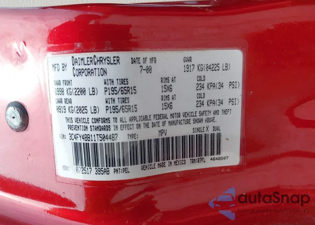 3C4FY4BB11T504487: 42640748