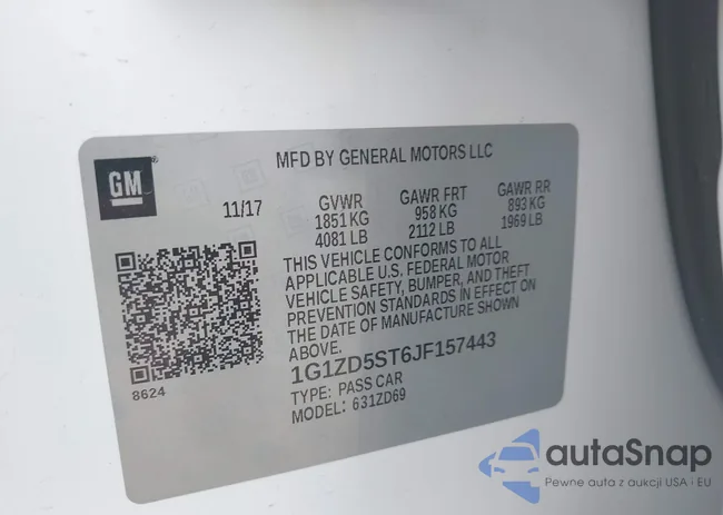 1G1ZD5ST6JF157443: 42640823