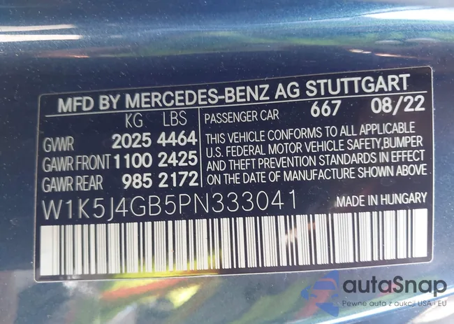 W1K5J4GB5PN333041: 42640837