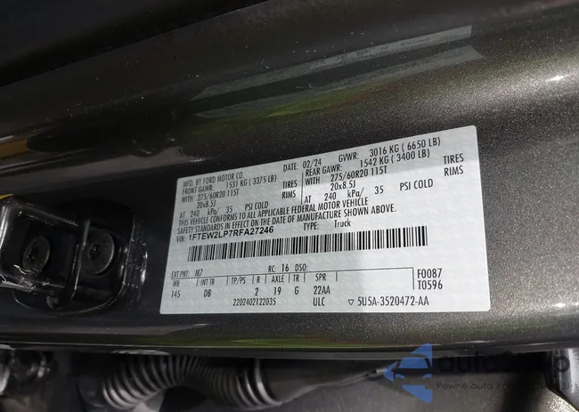 1FTEW2LP7RFA27246: 42640904