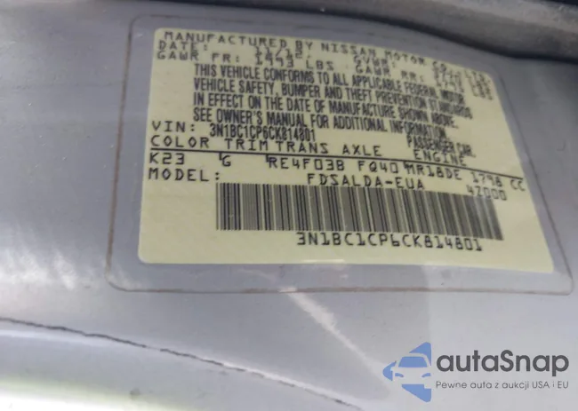 3N1BC1CP6CK814801: 42640082