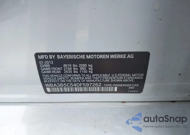 WBA3B5C54DF597262: 42640101