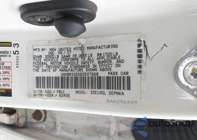 1NXBR32E68Z937668: 42640170