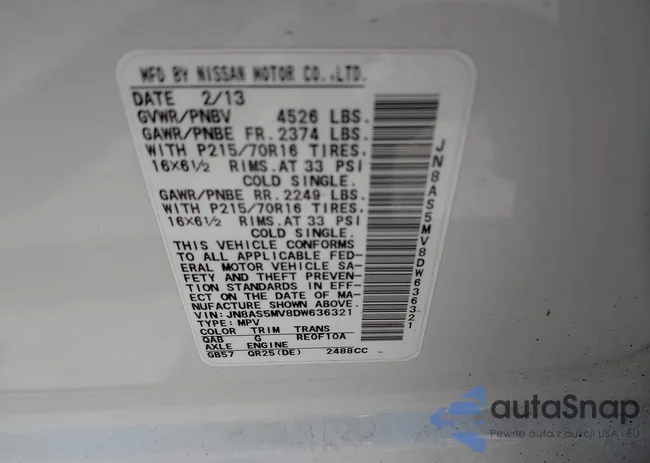 JN8AS5MV8DW636321: 42640201